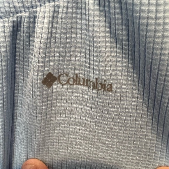 B059. Columbia Sportswear Pants Blue Waffle Weave Joggers Womens M - Picture 2 of 5